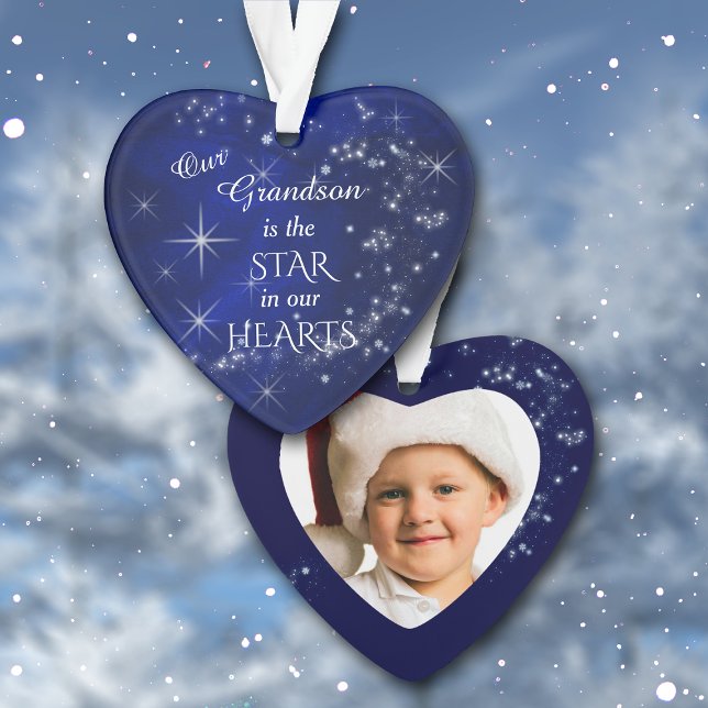 Unsere Grandson Star Fotovorlage Ornament (Von Creator hochgeladen)