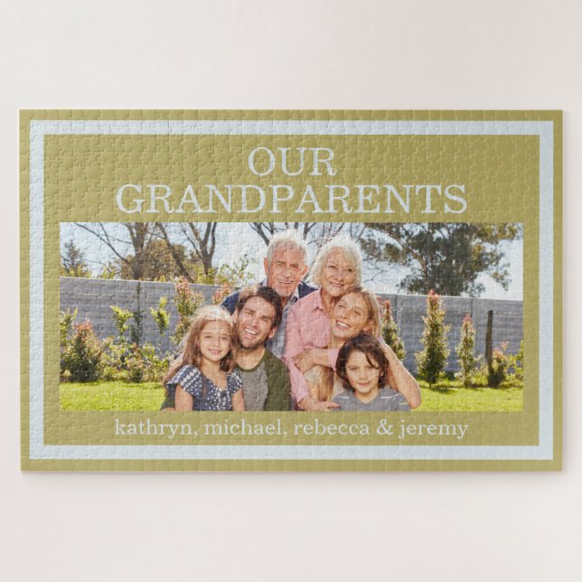 Unsere Großeltern Foto heißt Puzzle Gold Border (Horizontal)