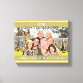 Unsere Großeltern Foto mit GrandChildren-Namen Leinwanddruck
