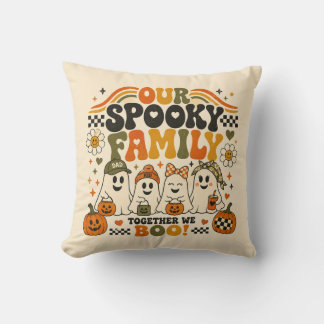 Unsere Gruselige Familie Süße Geist-Kürbis-Hallowe Kissen
