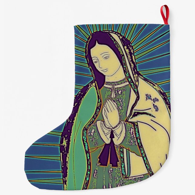 unsere Guadalupe Großer Weihnachtsstrumpf (Rückseite)