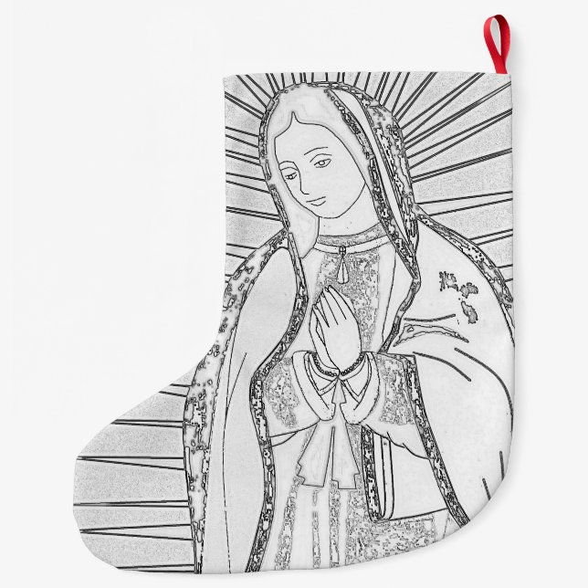 unsere Guadalupe Großer Weihnachtsstrumpf (Rückseite)