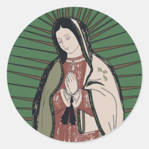 unsere Guadalupe Runder Aufkleber