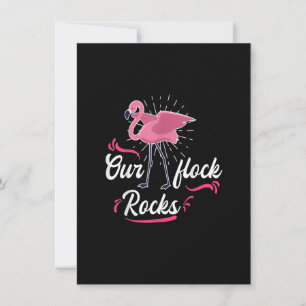 Unsere Herde Felsen Pink Flamingo Celebrate Einladung
