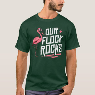 Unsere Herde Rocks Geschenk für rosa Flamingo Frau T-Shirt