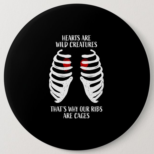 Unsere Herzen sind wilde Kreaturen. Button (Vorderseite)