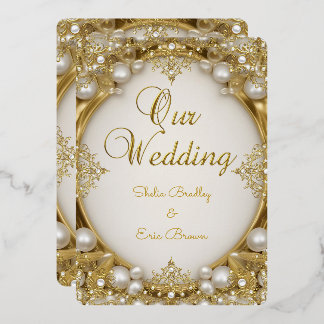 Unsere Hochzeit Folieneinladung