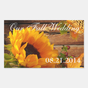 Unsere Hochzeit im Herbst Sticker Rect, Country So