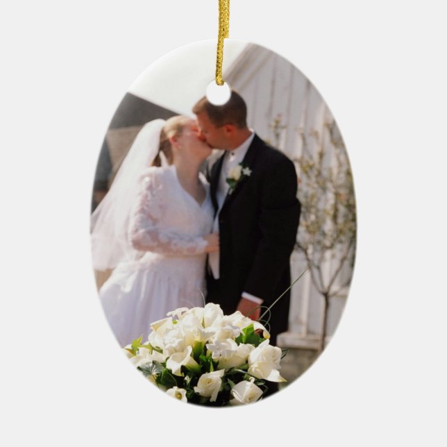 Unsere Hochzeit Keramik Ornament (Vorne)