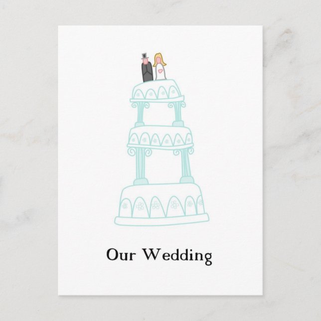 Unsere Hochzeit Postkarte (Vorderseite)
