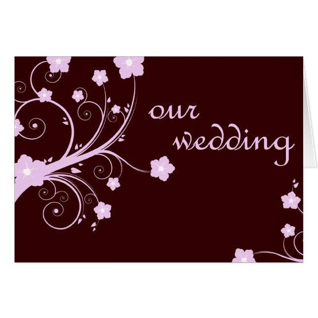 Unsere Hochzeit : Rosa Blume : (Vorderseite (Horizontal))
