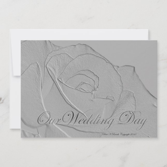 Unsere Hochzeitsempfehlung mit Silberbesatz Einladung (Vorderseite)