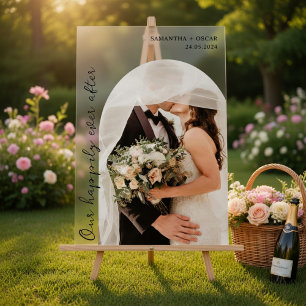 Unsere Hochzeitsfotos für unser Happy End Acrylschild