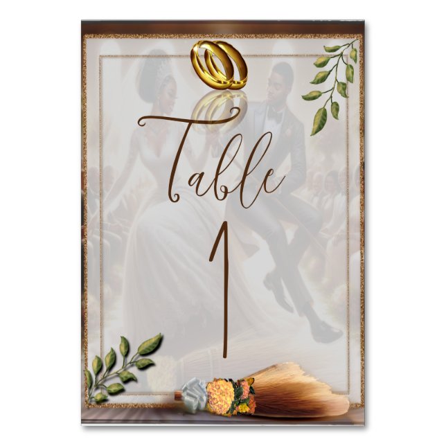 Unsere Hochzeitstag-Bliss-Tischnummer Tischnummer (Vorderseite)