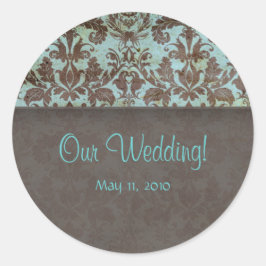Unsere Hochzeitsticker für RSVP Runder Aufkleber