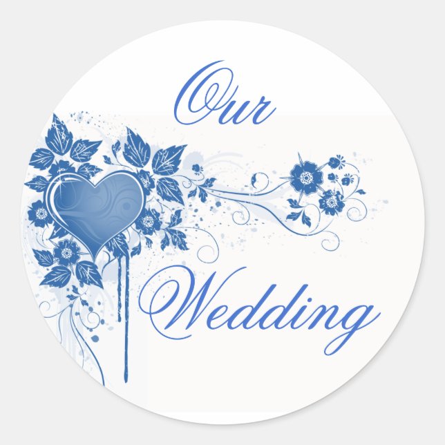 Unsere Hochzeitsticker für Umschlag Aufkleber (Vorderseite)