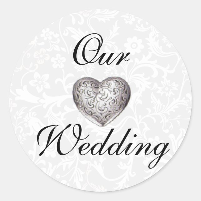 Unsere Hochzeitsticker-Siegel Runder Aufkleber (Vorderseite)