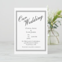 Unsere Hochzeitsweiße Schwarze Moderne Elegante Ho