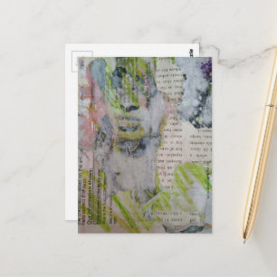 Unsere Informationen zeigen abstrakte Collage mit  Postkarte