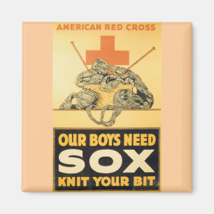 Unsere Jungen brauchen Sox Magnet