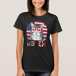 Unsere Katze Amerika Kanada Flagge Amerikanisch Ka T-Shirt