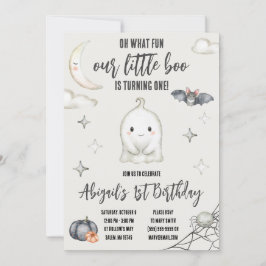 Unsere kleine Bank macht eins! Halloween Einladung