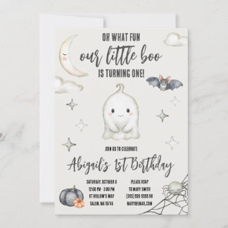 Unsere kleine Bank macht eins! Halloween Einladung