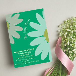 Unsere kleine Blume verwandelt einen Blumenjade-Ge Einladung