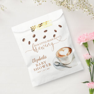 Unsere kleine Bohne braut Kaffee - Baby Shower Geschenktütchen