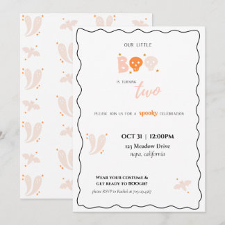 Unsere kleine Boo Birthday Einladung