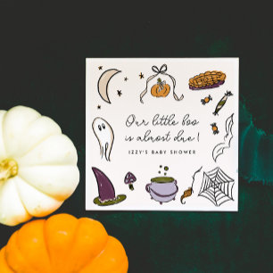 Unsere kleine Boo fast gerade wegen Halloween Baby Serviette