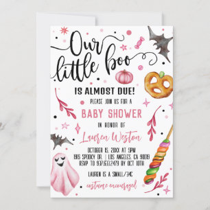 Unsere kleine Boo Halloween Baby Dusche Einladung