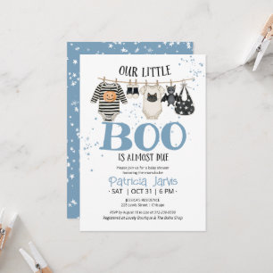 Unsere kleine Boo kommt bald Baby-Party Einladung