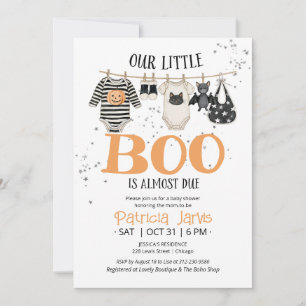 Unsere kleine Boo kommt bald Baby-Party Einladung