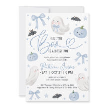 Unsere kleine Boo kommt bald Blaue Babyparty