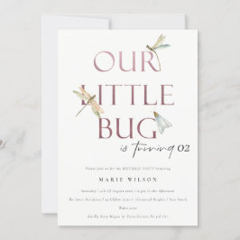 Unsere kleine Bug Pink Dragonfly jedes Alter Gebur Einladung