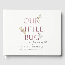Unsere kleine Bug Pink Dragonfly jedes Alter Gebur Gästebuch