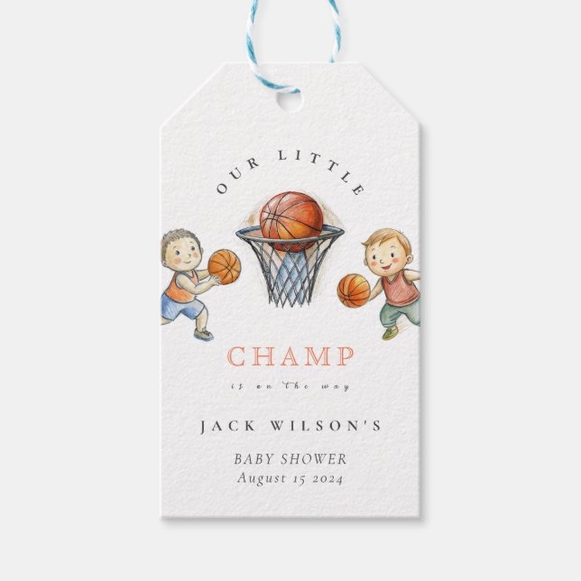 Unsere kleine Champ Basketball Basketball Basketba Geschenkanhänger (Vorderseite)