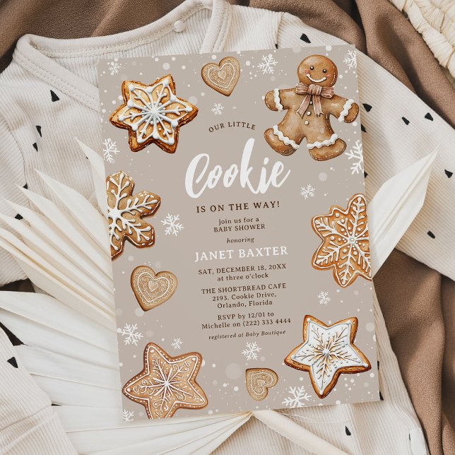 Unsere kleine Cookie Winter Festival Baby Dusche Einladung (Von Creator hochgeladen)