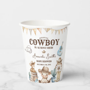 Unsere kleine Cowboy Wild West Babydusche Pappbecher