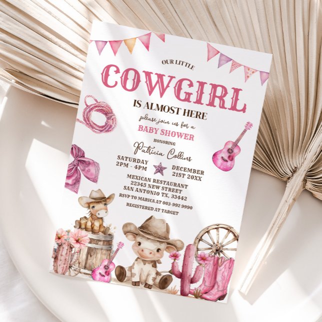 Unsere kleine Cowgirl Wild West Baby Dusche Einladung (Von Creator hochgeladen)