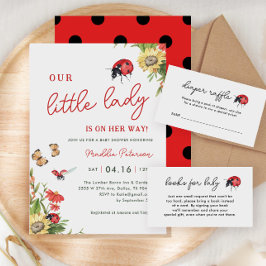 Unsere kleine Dame ist auf dem Weg zur Babydusche Einladung