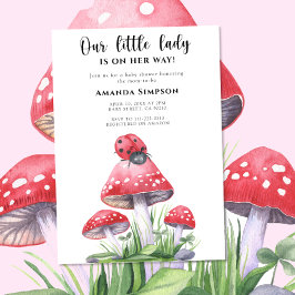 Unsere kleine Dame ist auf dem Weg zur Babydusche Einladung