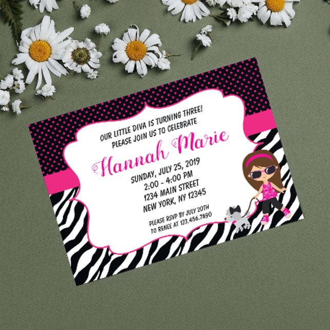 Unsere kleine Diva zum Geburtstag Einladung (Von Creator hochgeladen)