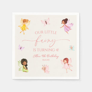 Unsere kleine Fairy-verzauberte Geburtstagsparty Serviette