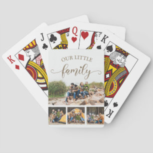 Unsere kleine Familie 4 Foto-Collage Spielkarten