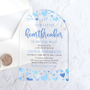Unsere kleine Herzschutzbrille Blue Valentine Baby Acryleinladungen