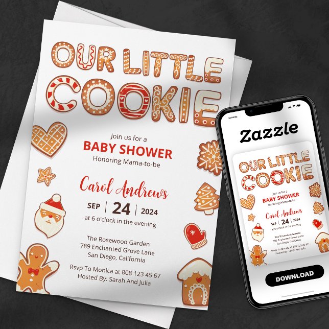 Unsere kleine Kekse Weihnachts-Winter-Babydusche Einladung (Von Creator hochgeladen)