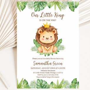 Unsere kleine King Lion Baby Dusche Einladung