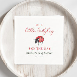 Unsere kleine Ladybug Girl-Babydusche Serviette